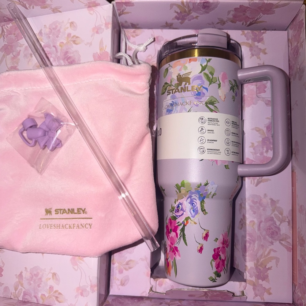 Stanley Lavender Floral Insulated Travel Tumbler